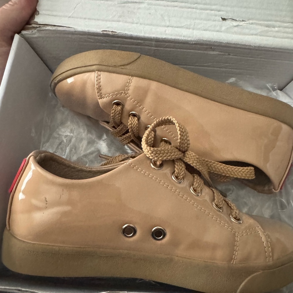 Beige Marc Defang Patent Leather Sneakers size 1.5